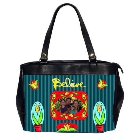 Believe Office Handbag, 2 Sides By Joy Johns Front