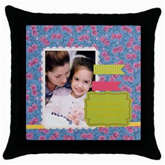 mothers day - Throw Pillow Case (Black)