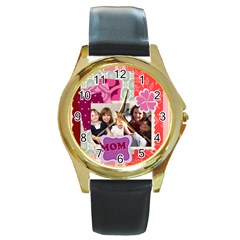mothers day - Round Gold Metal Watch