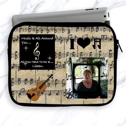 Music Apple Ipad Zipper Case By Joy Johns Front