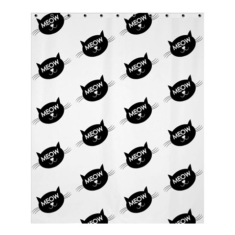 Meow Cat By Divad Brown 60 x72  Curtain