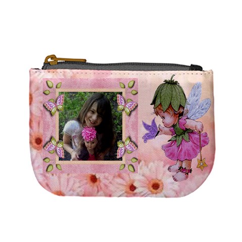 Fairy And Flowers Mini Coin Purse By Kim Blair Front