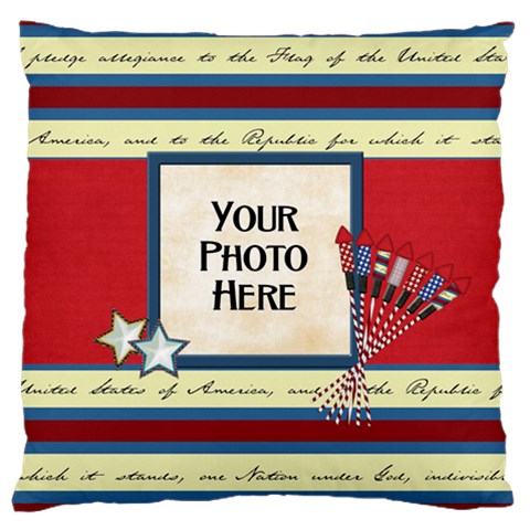 Celebrate America Lg 1 Side Cushion Case 2 By Lisa Minor Front