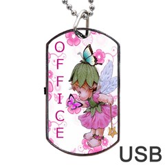 Pink Fairy Usb Dog Tag Flash (two Sides)