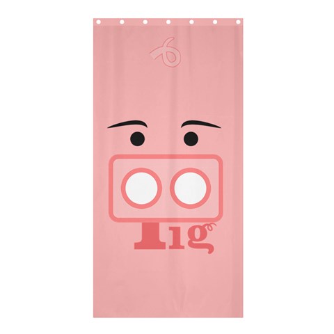 Pig By X Curtain(36 X72 ) - 33.26 x66.24  Curtain(36 X72 )