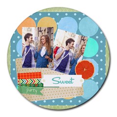 summer - Collage Round Mousepad