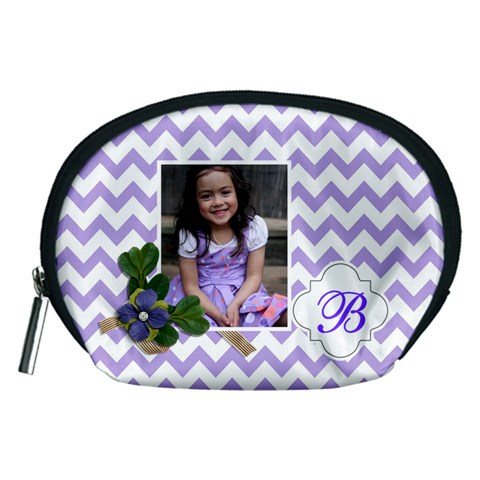 Pouch (m): Violet Chevron By Jennyl Front