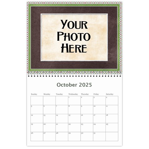 2025 Calendar Yard Work By Lisa Minor Oct 2025