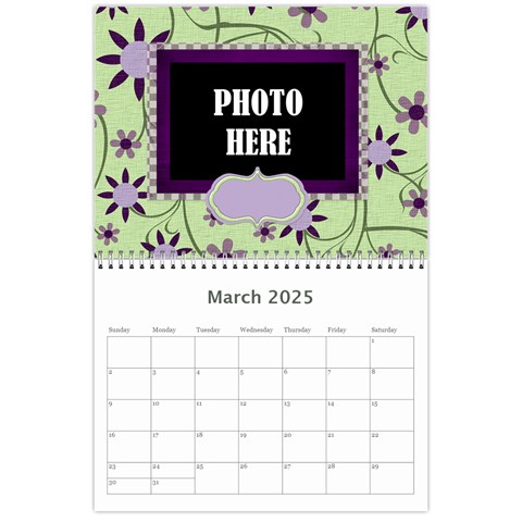 2025 Lavender Essentials Calendar By Lisa Minor Mar 2025