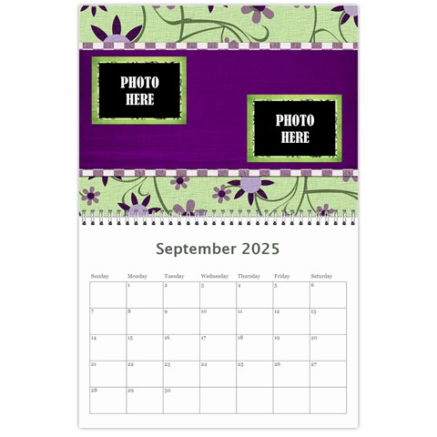 2025 Lavender Essentials Calendar By Lisa Minor Sep 2025