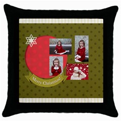 xmas - Throw Pillow Case (Black)