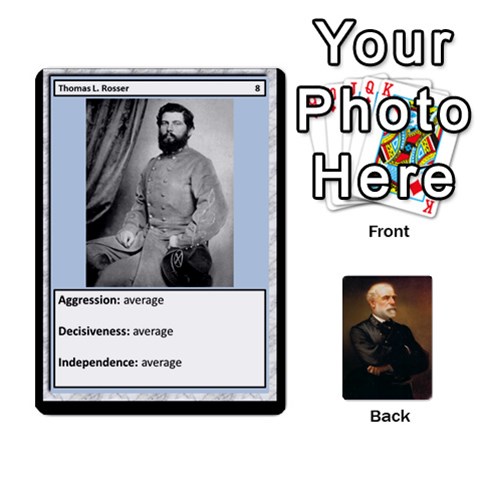 Confederate Officer Cards By Craig Welter Front - Club2