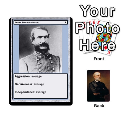 Confederate Officer Cards By Craig Welter Front - Joker1