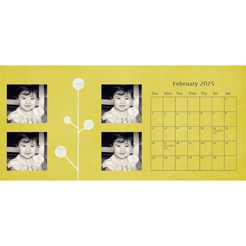 Desktop Calendar 11 X 5 By Deca Feb 2025