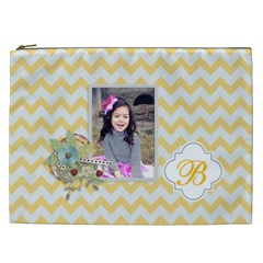 Cosmetic Bag (xxl): Yellow Chevron