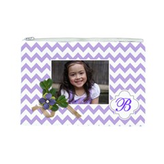 Cosmetic Bag (L): Violet Chevron (7 styles) - Cosmetic Bag (Large)