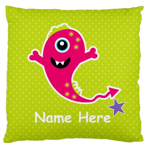 Large Cushion Case (two Sides) : Monster 4 By Jennyl Back