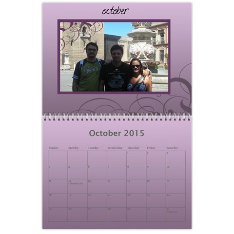 Calendar 2015 By Carmensita Oct 2015