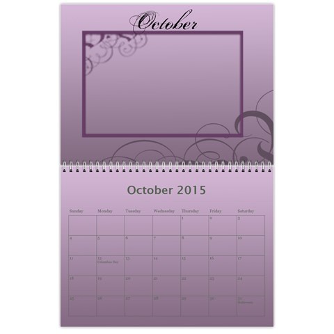 Calendar 2015 By Carmensita Oct 2015