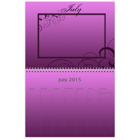 Calendar 2015 By Carmensita Jul 2015