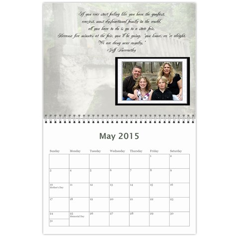 Family Calendar 2015 By Patricia W May 2015