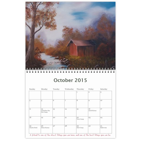 2015 Calendar By Tracy Oct 2015