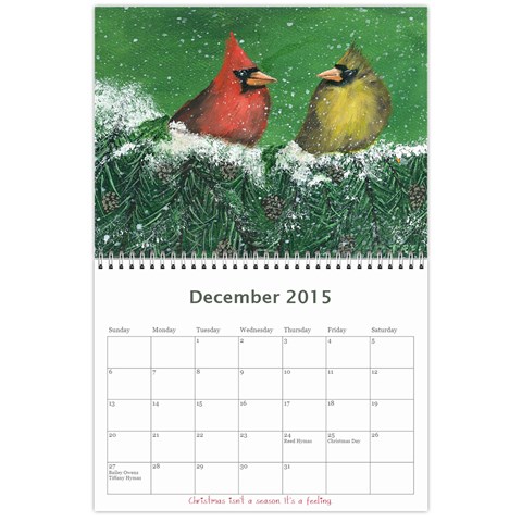 2015 Calendar By Tracy Dec 2015