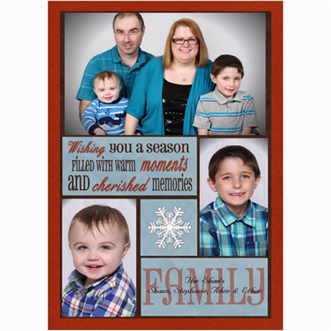 Shaw Xmas Card 2014 By Steph 7 x5  Photo Card - 1