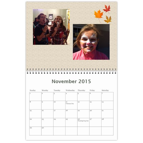 Calendar 2015 By Janet Andreasen Nov 2015