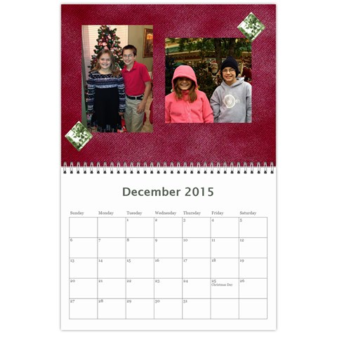 Calendar 2015 By Janet Andreasen Dec 2015