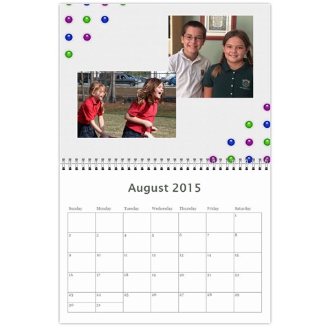 Calendar 2015 By Janet Andreasen Aug 2015
