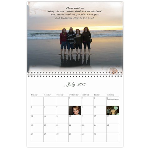 2015 Calendar Mom By Sarah Jul 2015