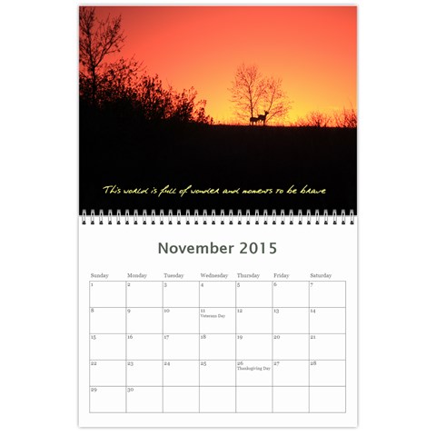 2015 Calendar By Megan Pennington Nov 2015