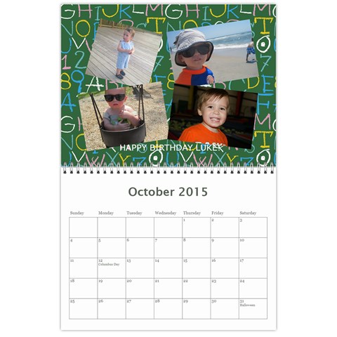 Cousins Calander By Julia Oct 2015