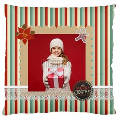 xmas - Large Premium Plush Fleece Cushion Case (Two Sides)