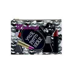 Makeup Black Cosmetic Bag M (7 styles) - Cosmetic Bag (Medium)