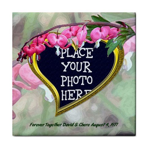 Bleeding Heart Tile Coaster By Chere s Creations Front