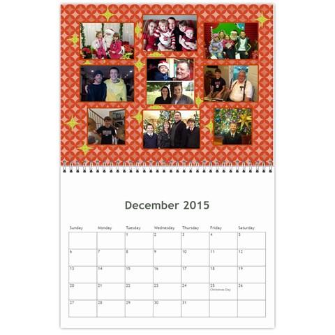 Calendar 2015 By Debbie Dec 2015