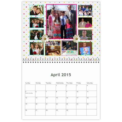 Calendar 2015 By Debbie Apr 2015