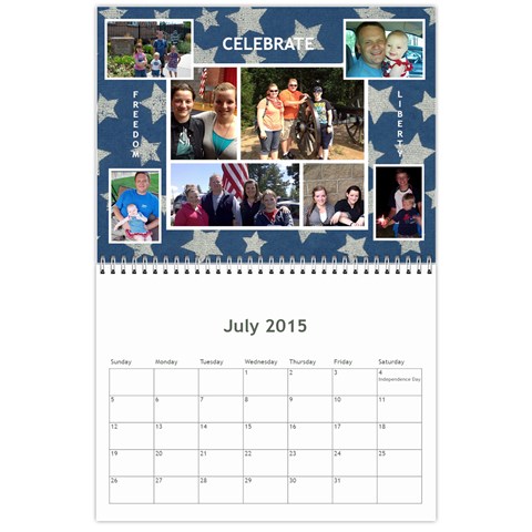 Calendar 2015 By Debbie Jul 2015