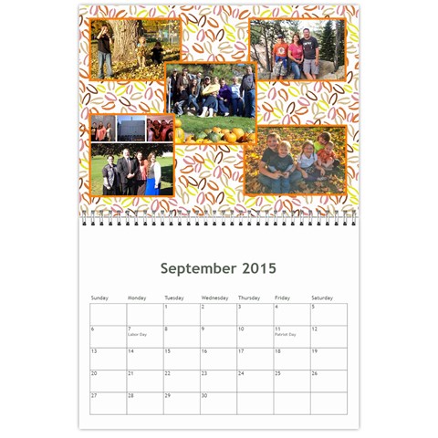 Calendar 2015 By Debbie Sep 2015