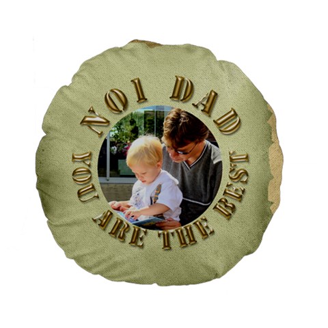 No 1 Dad Standard Flano Round Cushion By Deborah Back