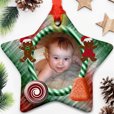 Candy Christmas Star Ornament Two Sides By Chere s Creations Front