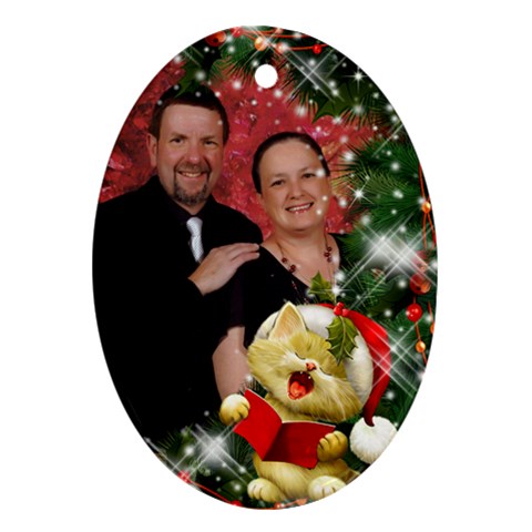 Our Family Sing Merry Christmas (2 Sided) Ornament By Deborah Front