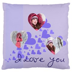love - Large Premium Plush Fleece Cushion Case (Two Sides)