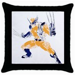 Splatter Heroes Wolverine Plain Throw Pillow Case (Black) Front