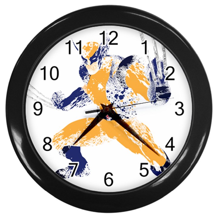 Splatter Heroes Wolverine Plain Wall Clock (Black)