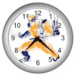 Splatter Heroes Wolverine Plain Wall Clock (Silver) Front