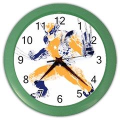 Splatter Heroes Wolverine Plain Color Wall Clock by geekdom