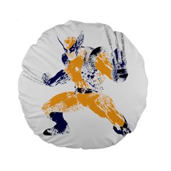 Splatter Heroes Wolverine Plain 15  Premium Flano Round Cushion  by geekdom